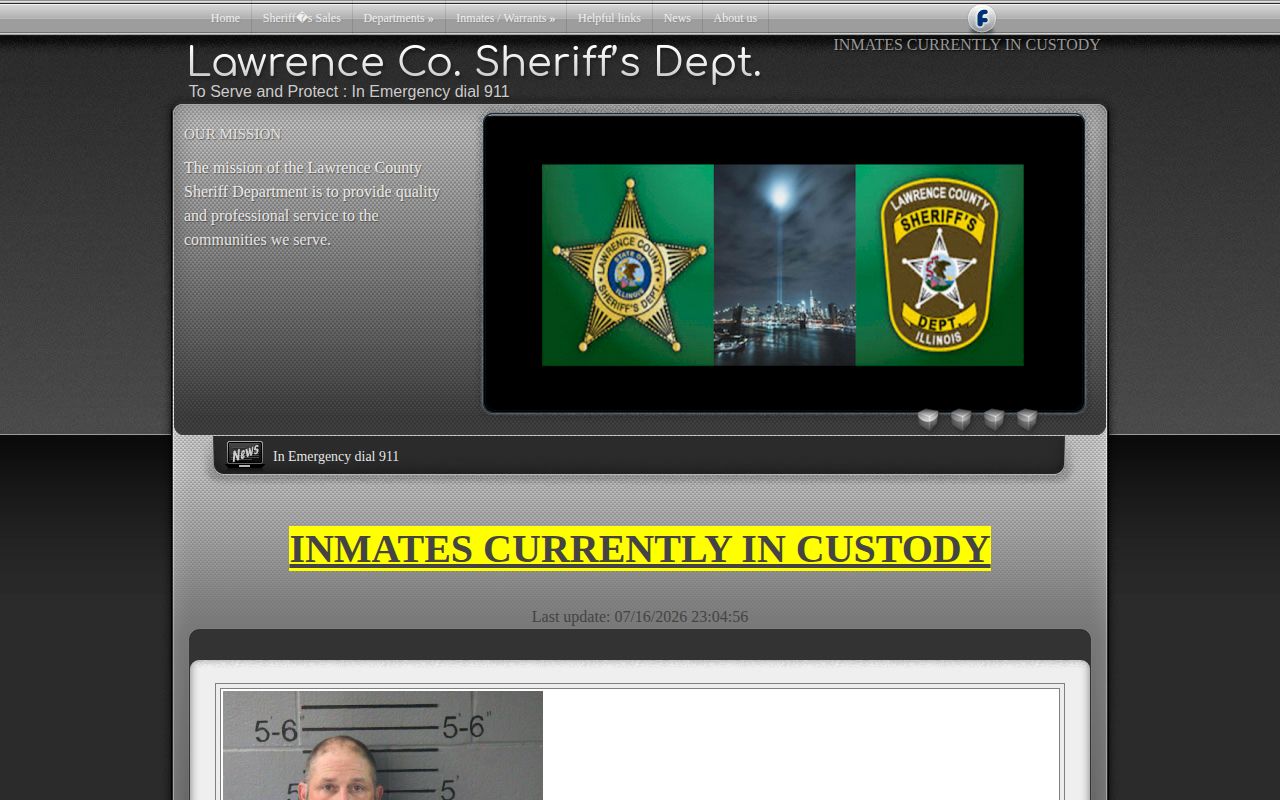 Lawrence County released inmate mugshot source on current Sheriff roster