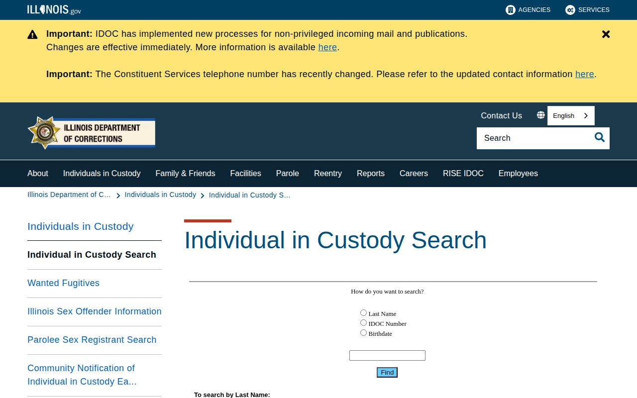 Lawrence County released inmate IDOC offender search