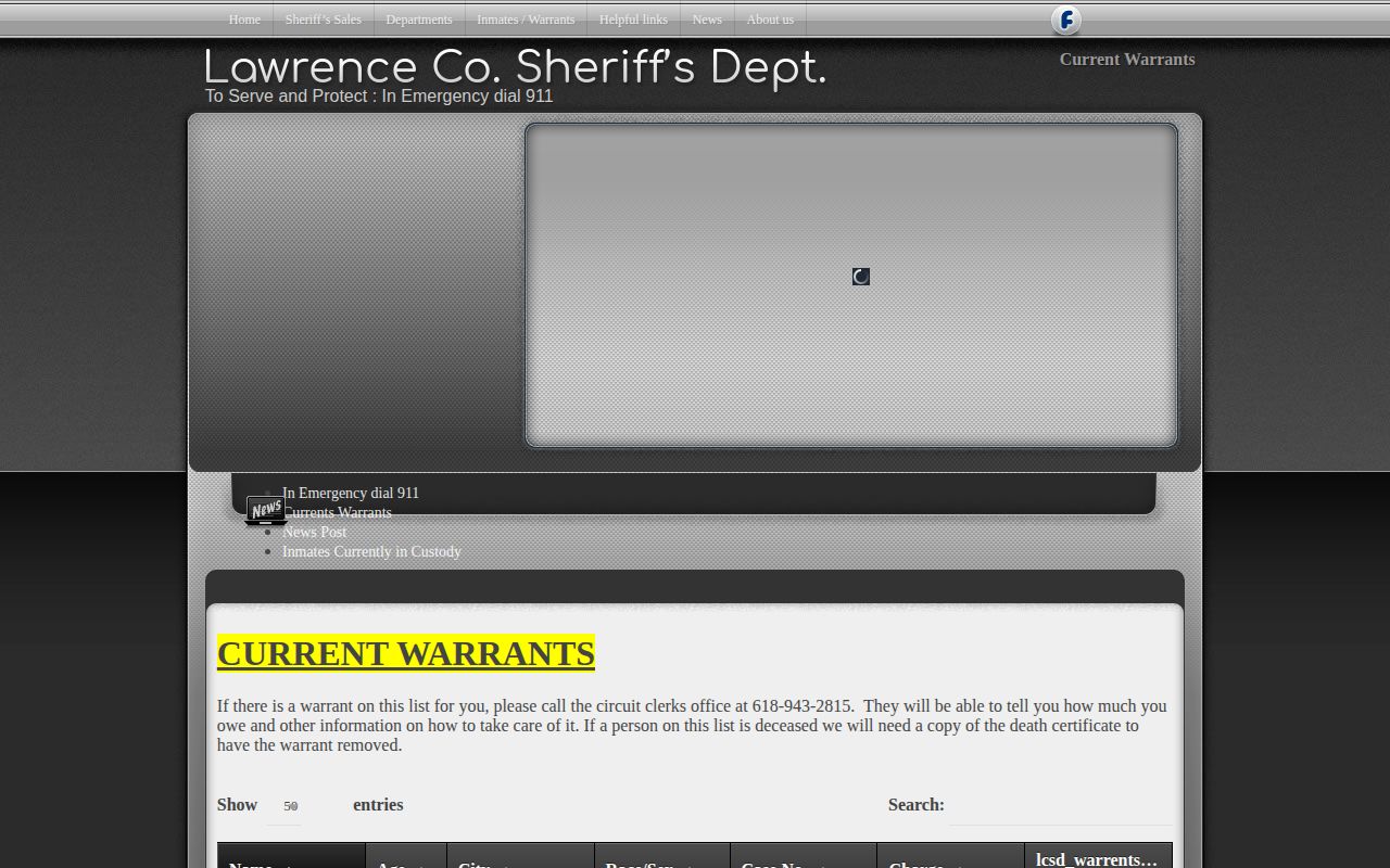 Lawrence County parole and probation warrant record lookup